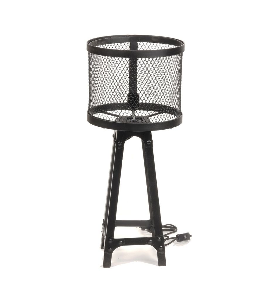 Table lamps - Industrial lamp in metal, 70 cm, gunmetal color - JP2B DECORATION