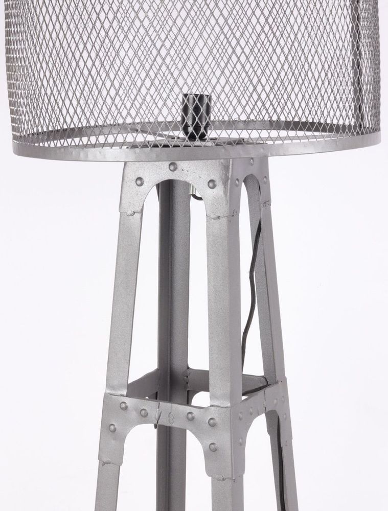 Table lamps - Industrial floor lamp in metal, 160 cm, gunmetal color - JP2B DECORATION
