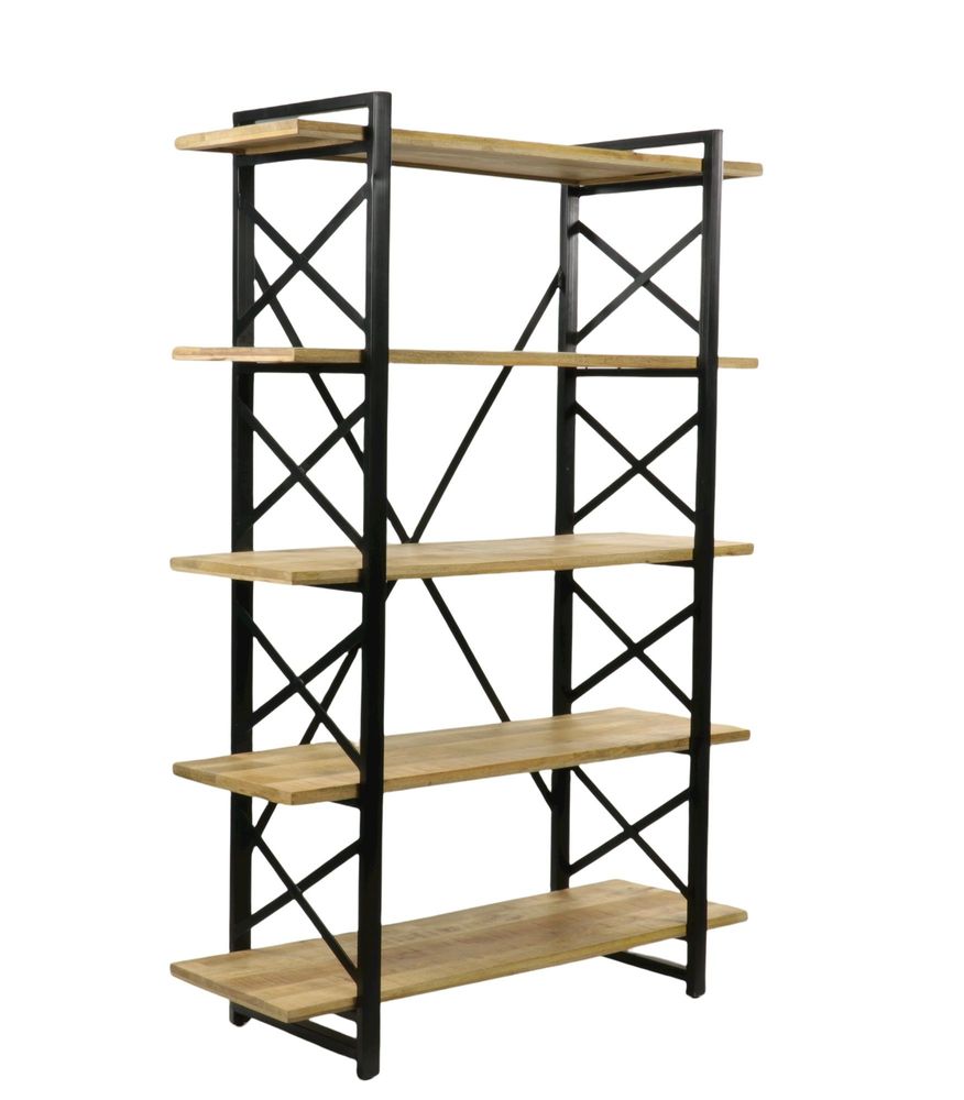 Etagères - Étagère industrielle bois et fer, 5 étagères, style vintage - JP2B DECORATION
