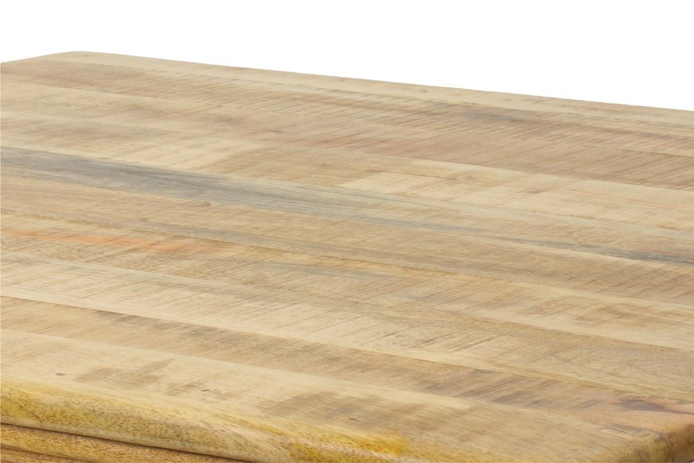 Coffee tables - Industrial coffee table in wood and iron, 90x90 cm, sliding door, 4 drawers - JP2B DECORATION