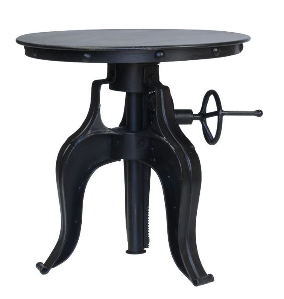 Coffee tables - Industrial coffee table in black metal, adjustable height, 55 cm - JP2B DECORATION