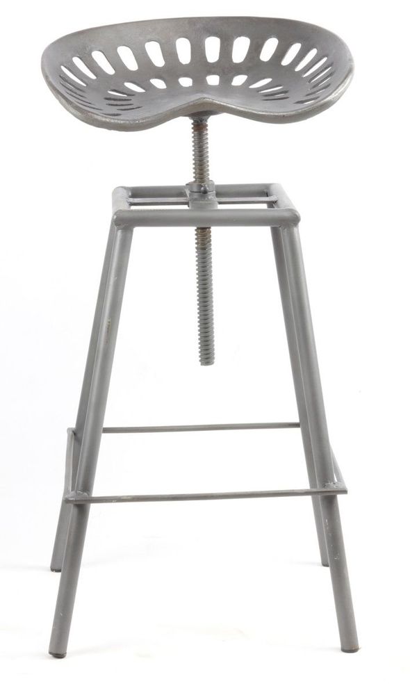 Stools for hospitalities & contracts - Industrial bar stool in metal, height-adjustable seat - JP2B DECORATION