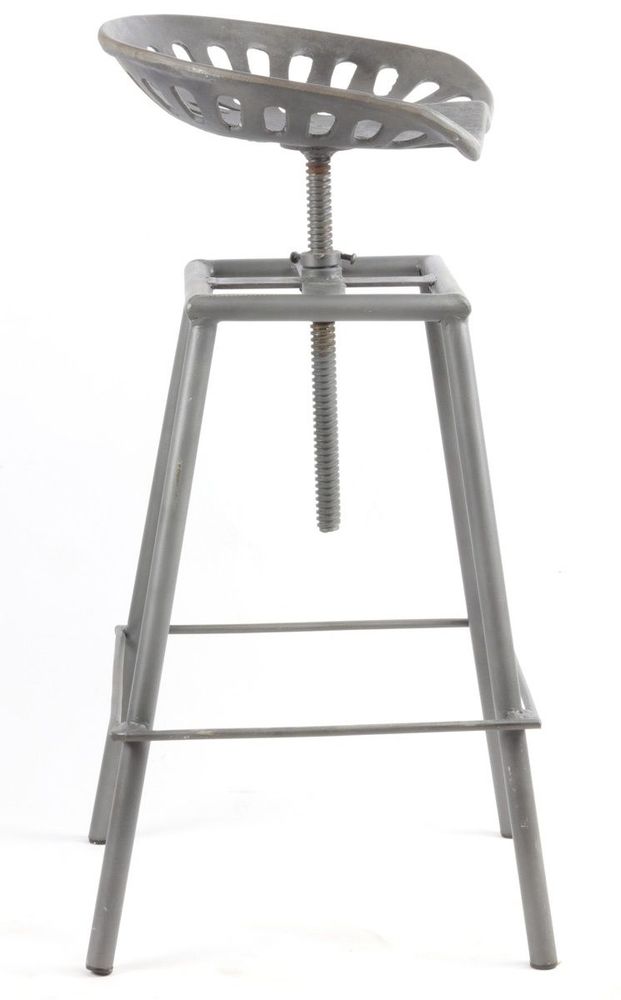 Stools for hospitalities & contracts - Industrial bar stool in metal, height-adjustable seat - JP2B DECORATION