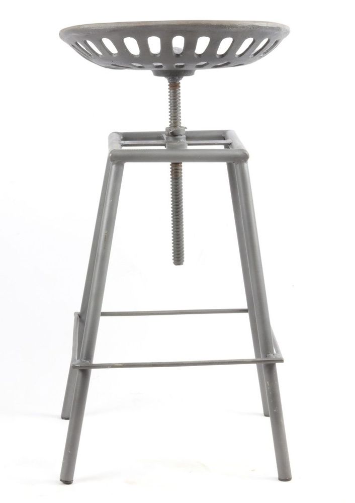 Stools for hospitalities & contracts - Industrial bar stool in metal, height-adjustable seat - JP2B DECORATION