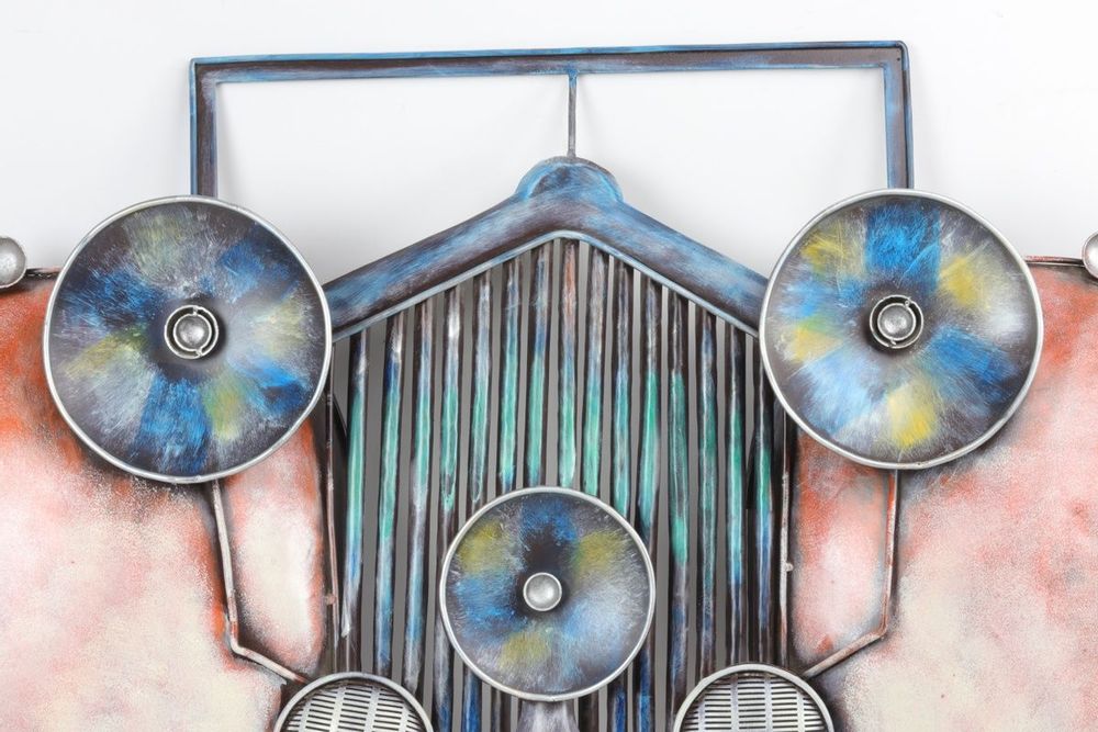 Paintings - Industrial wall decor Car in metal, 126 cm - JP2B DECORATION