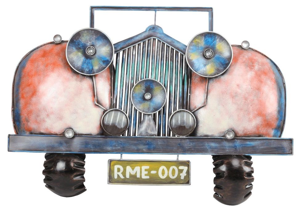Paintings - Industrial wall decor Car in metal, 126 cm - JP2B DECORATION