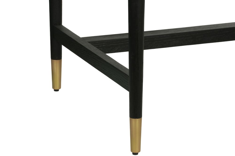 Desks - Flat black oak desk, 3 drawers, 170x70 cm, modern style - JP2B DECORATION