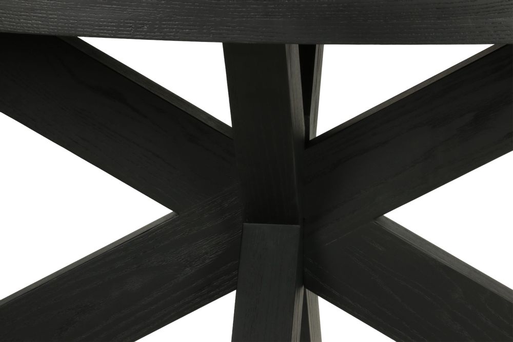 Tables basses - Table de salle à manger ovale en chêne noir, 210x115 cm, style moderne - JP2B DECORATION