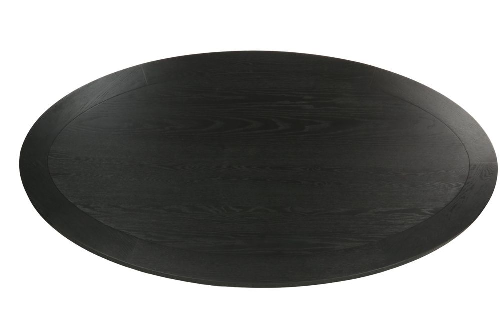 Tables basses - Table de salle à manger ovale en chêne noir, 210x115 cm, style moderne - JP2B DECORATION