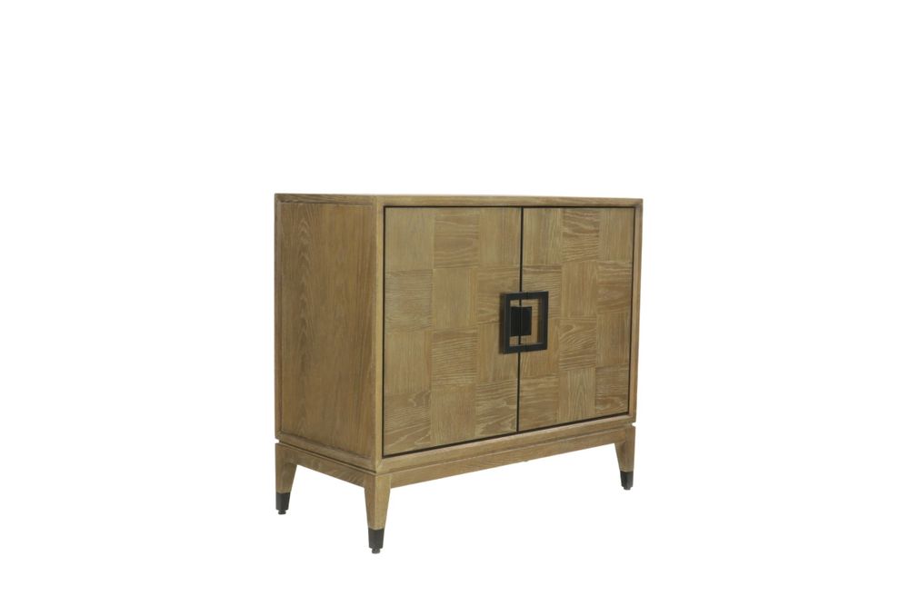 Buffets - Meuble en bois cérusé avec étagère, 97x45 cm, style naturel - JP2B DECORATION