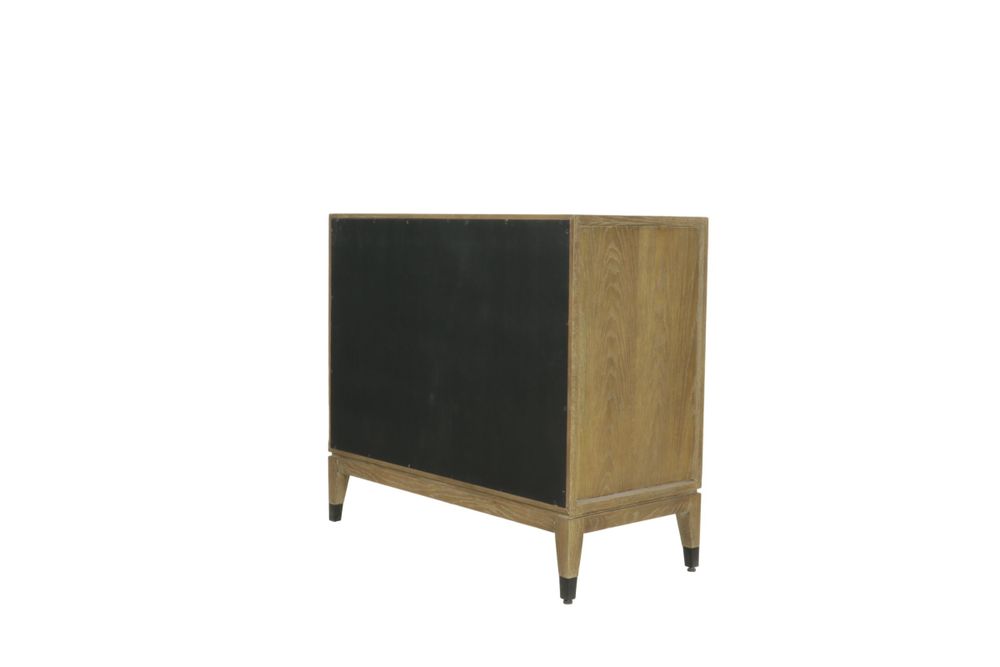 Buffets - Meuble en bois cérusé avec étagère, 97x45 cm, style naturel - JP2B DECORATION