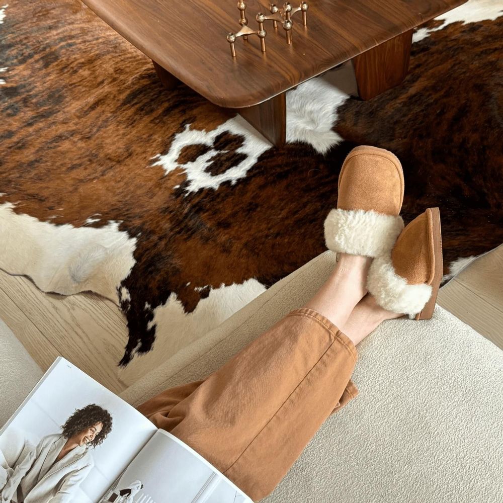 Shoes - Sheepskin Mules - MAISON THURET