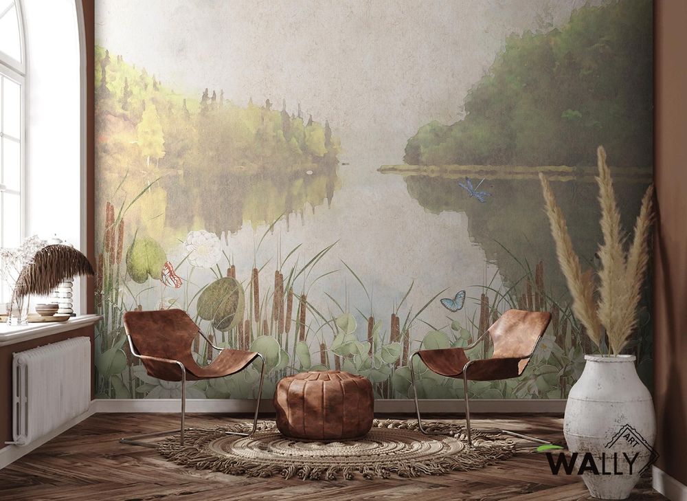 Wall trompe l'oeil - Wallpaper - CHARME - WALLYART