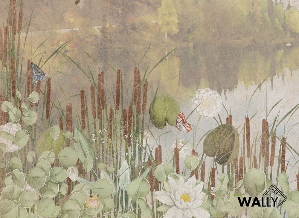 Wall trompe l'oeil - Wallpaper - CHARME - WALLYART