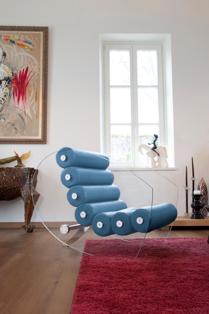 Fauteuils - FAUTEUIL MW05 assise bleu claire - Marchés résidentiels et HORECA - KUUMO DESIGN