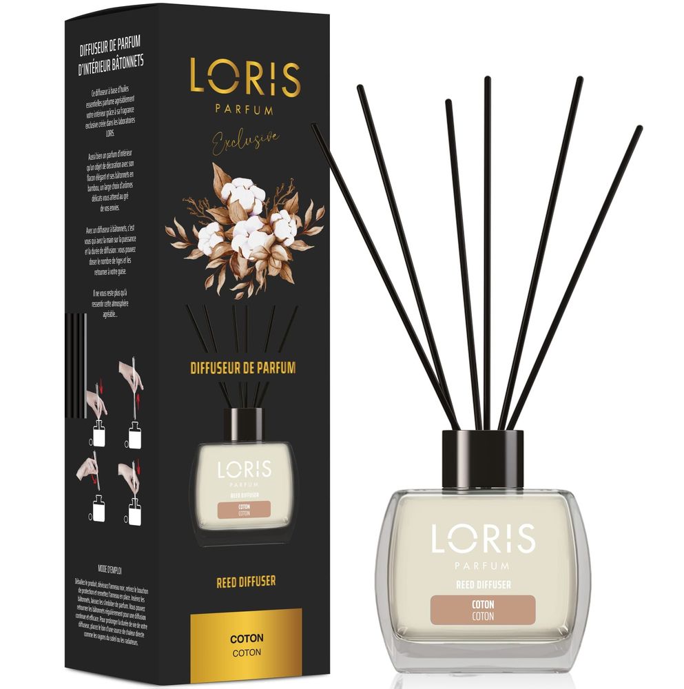 Diffuseurs de parfums - LORIS Diffuseur de parfum bâtonnets Coton 120ml - LORIS PARFUM