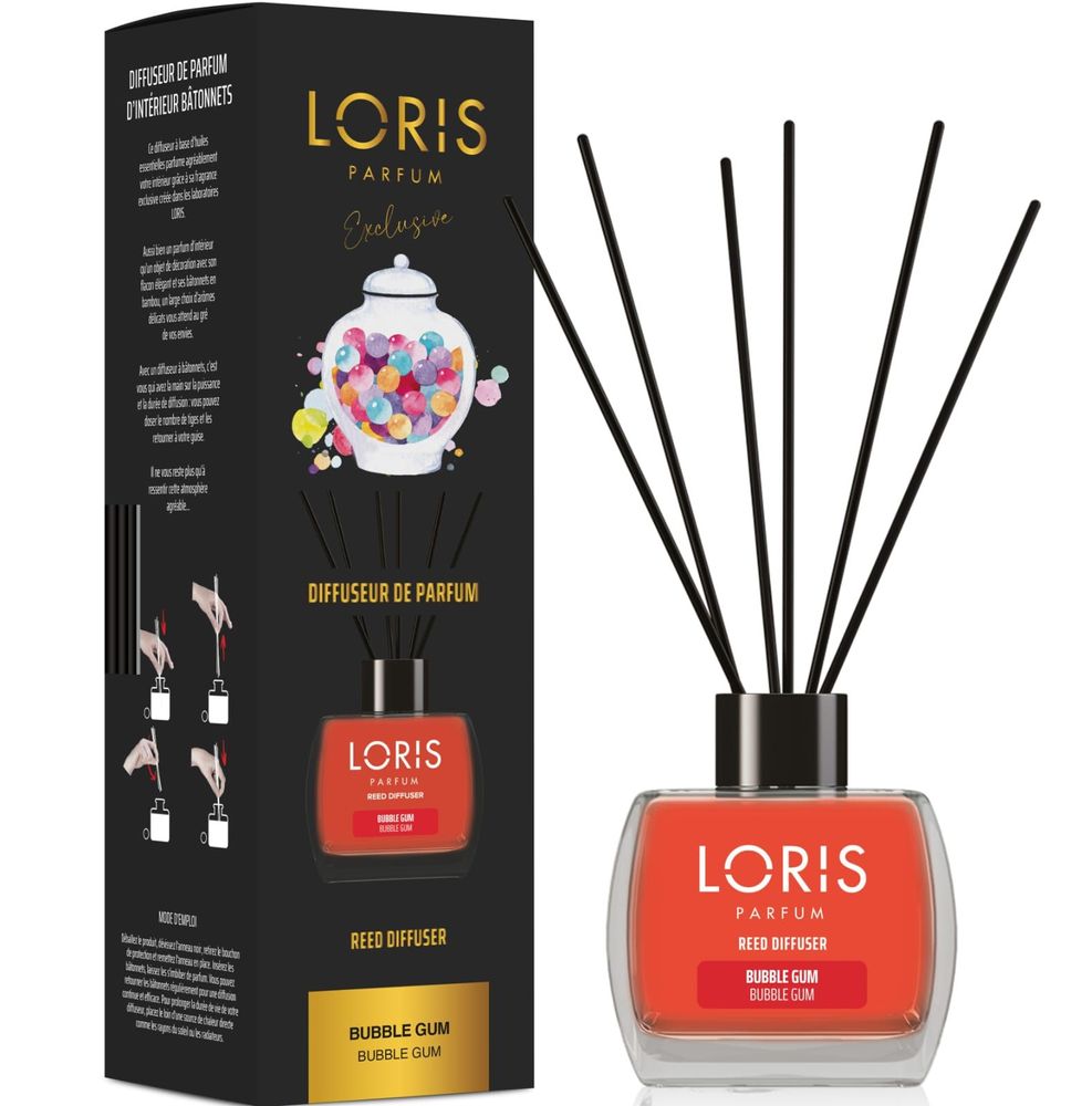 Diffuseurs de parfums - LORIS Diffuseur de parfum bâtonnets Bubble Gum 120ml - LORIS PARFUM