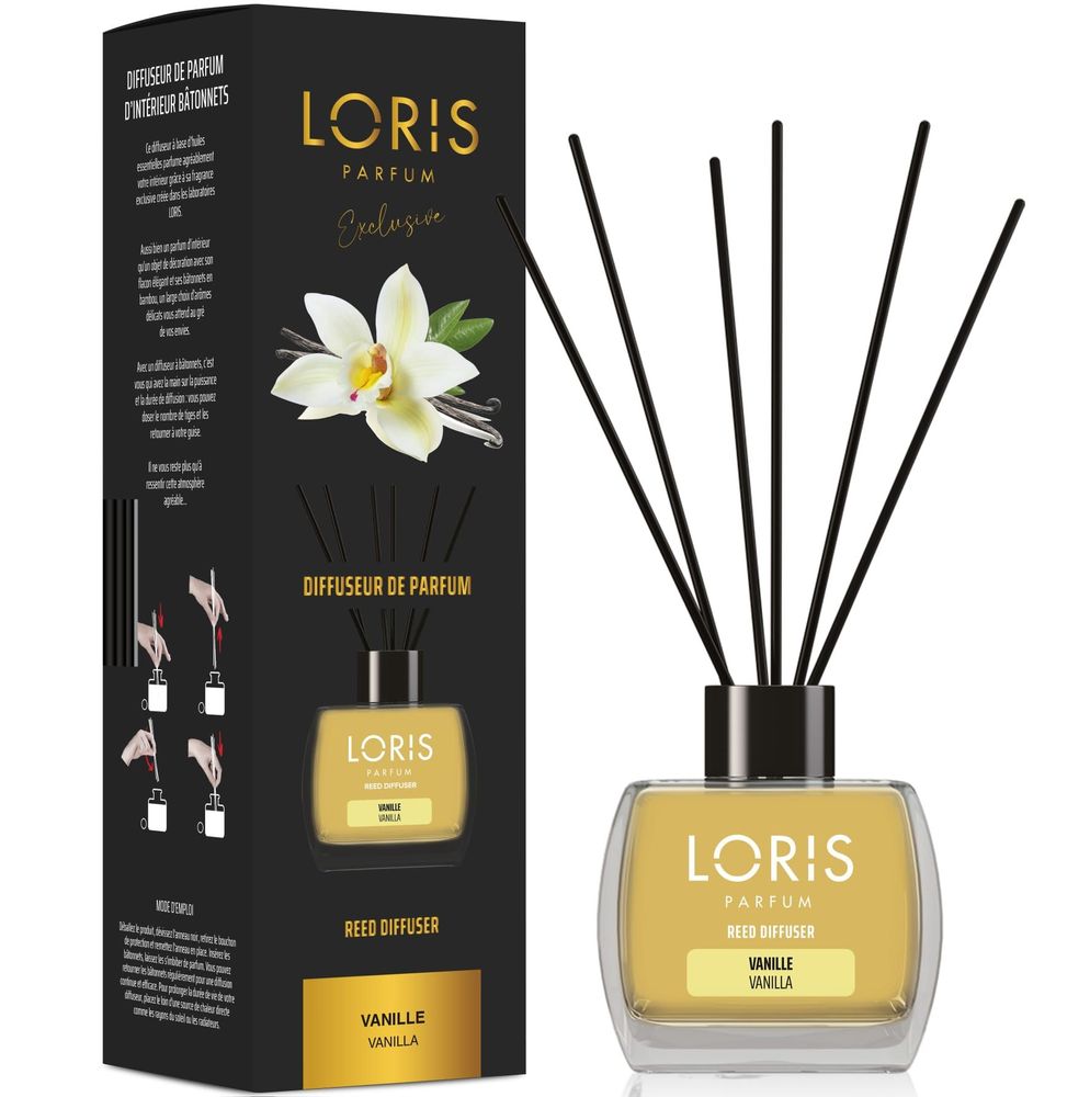 Scent diffusers - Reed diffuser with sticks Vanilla - LORIS PARFUM
