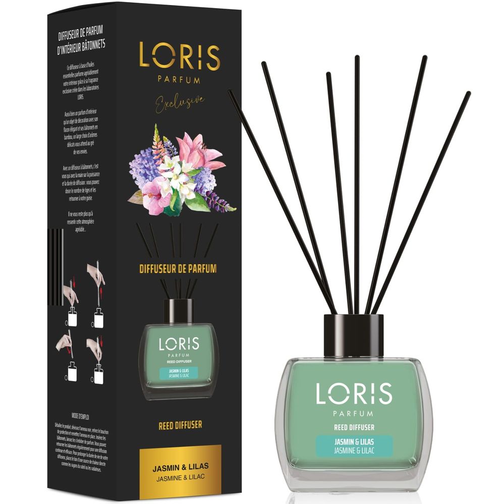 Scent diffusers - Reed diffuser with sticks Jasmine & Lilac - LORIS PARFUM