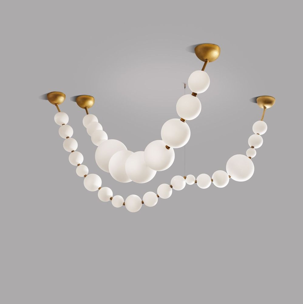 Hanging lights - Pearl Necklace chandelier - SEMEUR D ETOILES