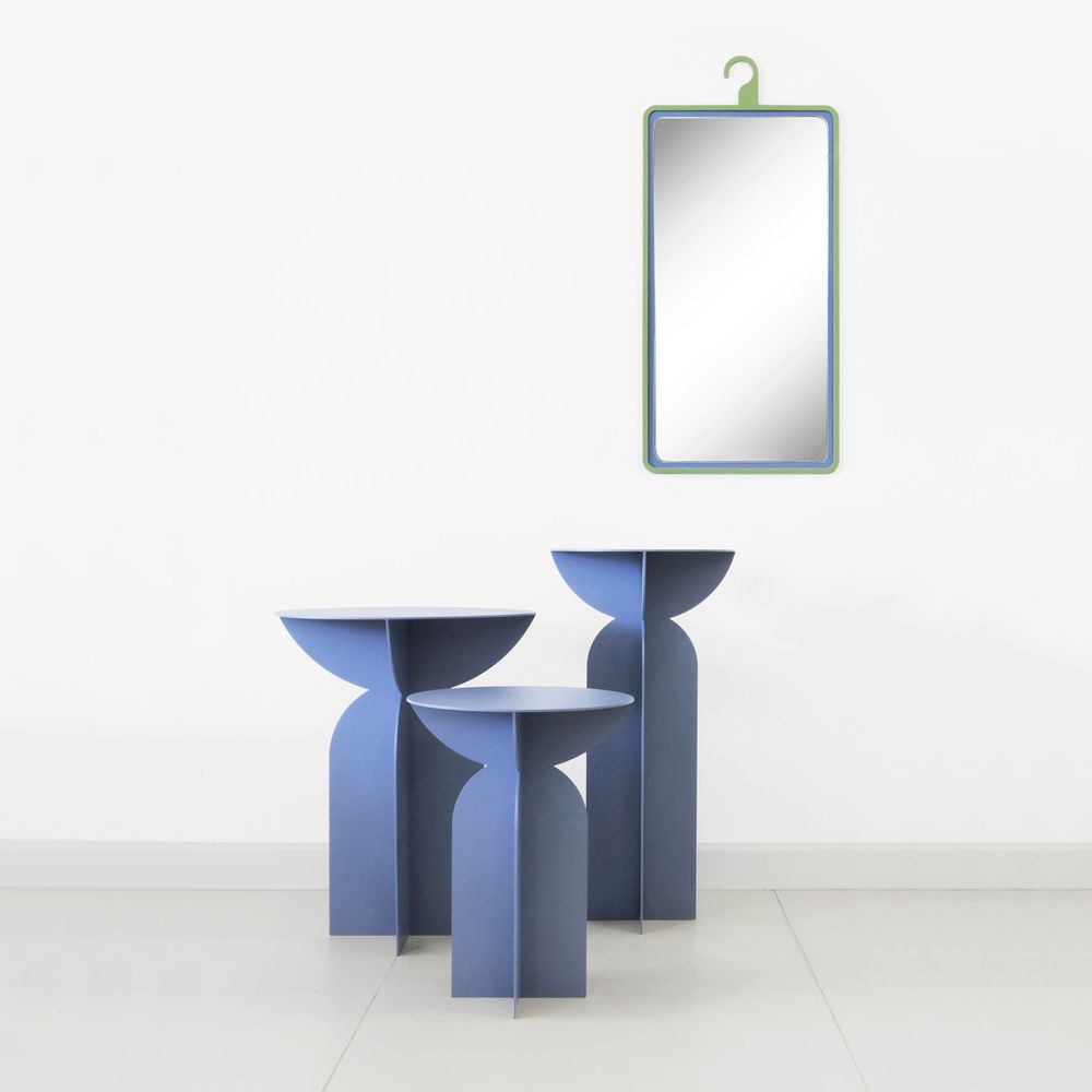 Mirrors - Mir-o Blue Square Mirror - ISUWA