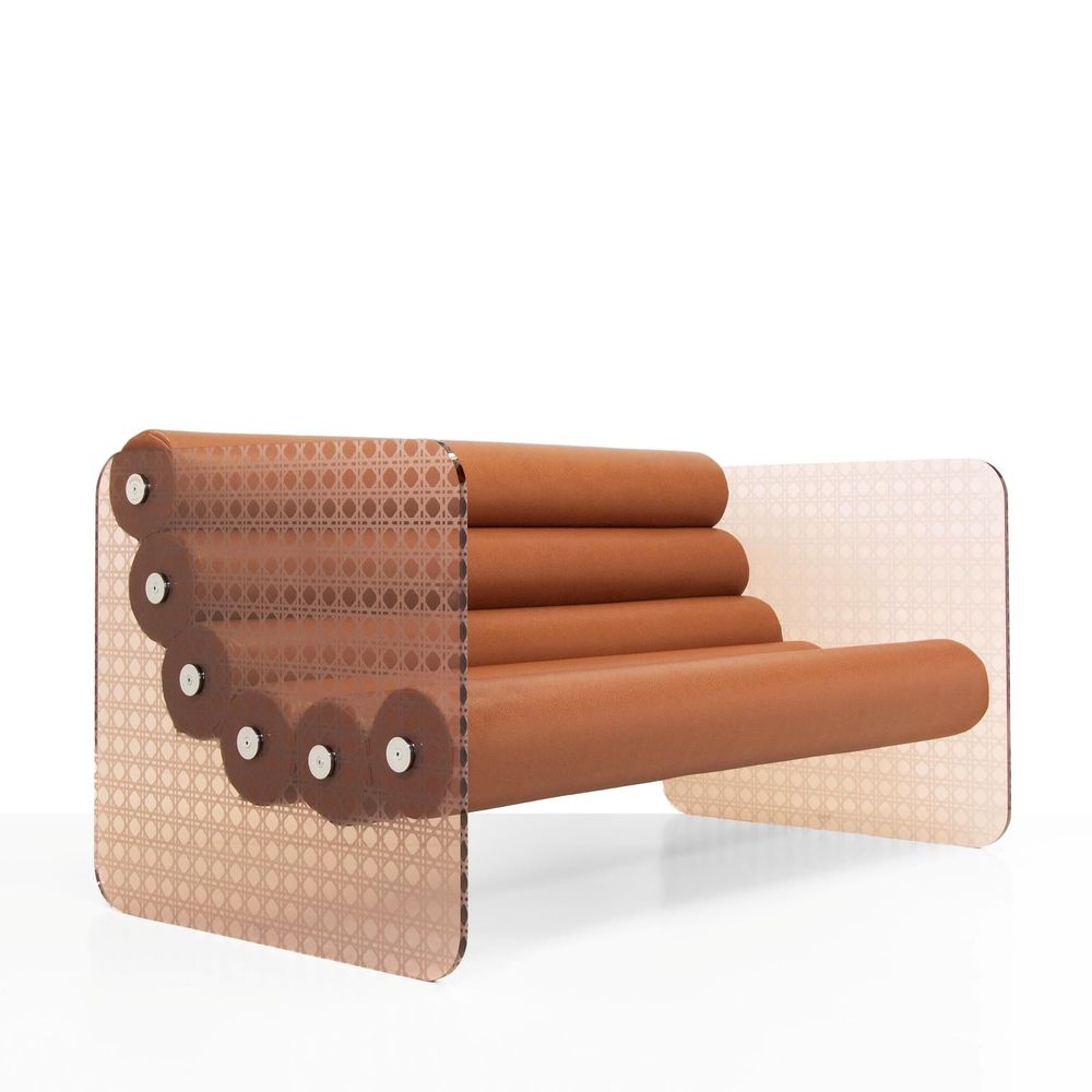 Lawn sofas - MW02 CANNAGE PMMA ORANGE - Residential and HORECA markets - MW DESIGNER FURNITURE