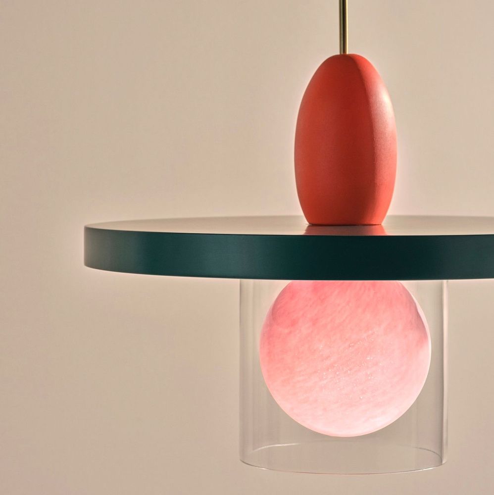 Hanging lights - Eirene – Glass & Ceramic Pendant Lamp - SPHAER