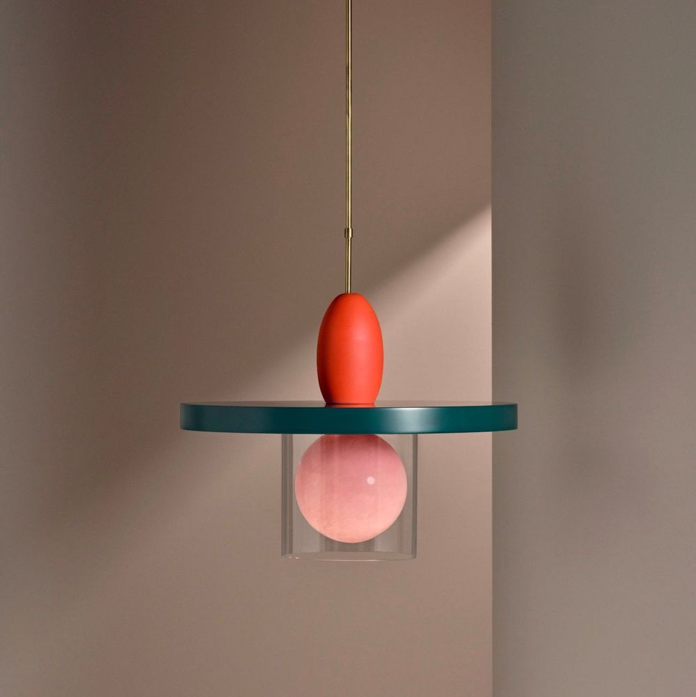 Hanging lights - Eirene – Glass & Ceramic Pendant Lamp - SPHAER
