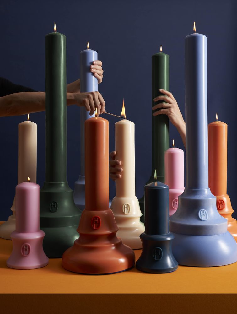 Candles - Hoogeland - Candle Baruch Large - Dark Blue - HOOGELAND 1770