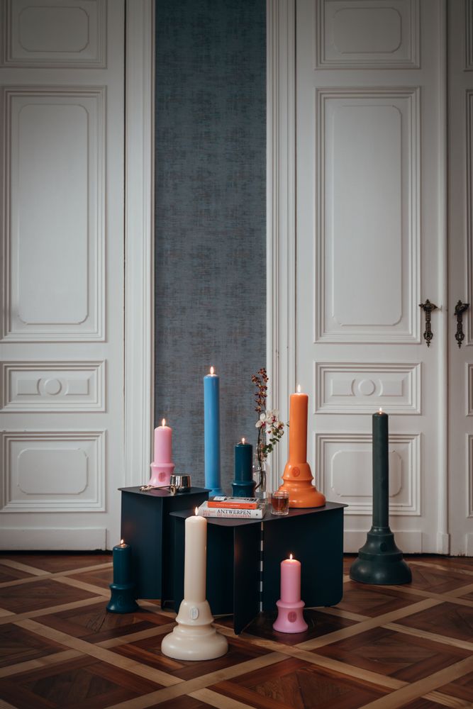 Candles - Hoogeland - Candle Baruch Large - Green - HOOGELAND 1770