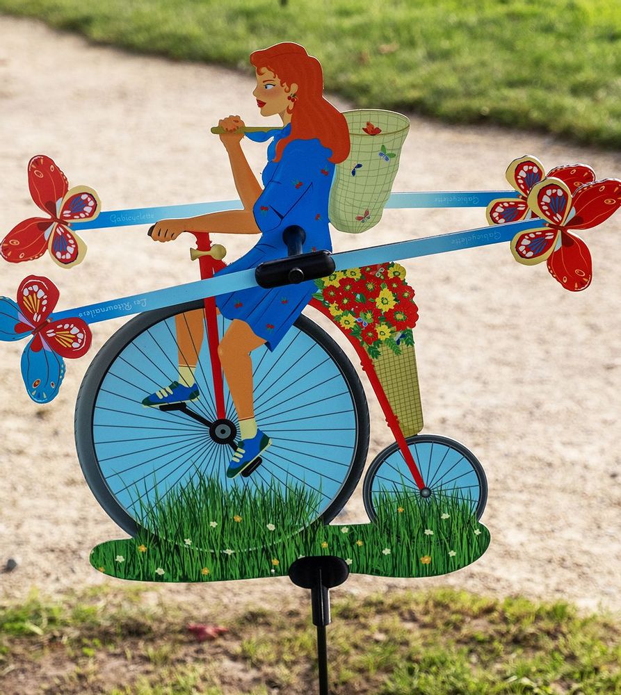 Decorative objects - Gabi Cyclette weather vane - LES RITOURNAILES