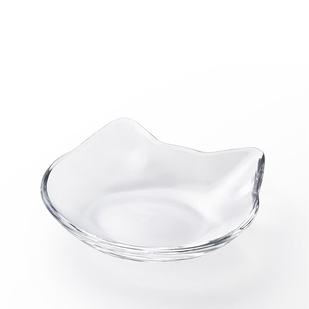 Glass - Cat Face Small Plate- Plain - ISHIZUKA GLASS CO., LTD.