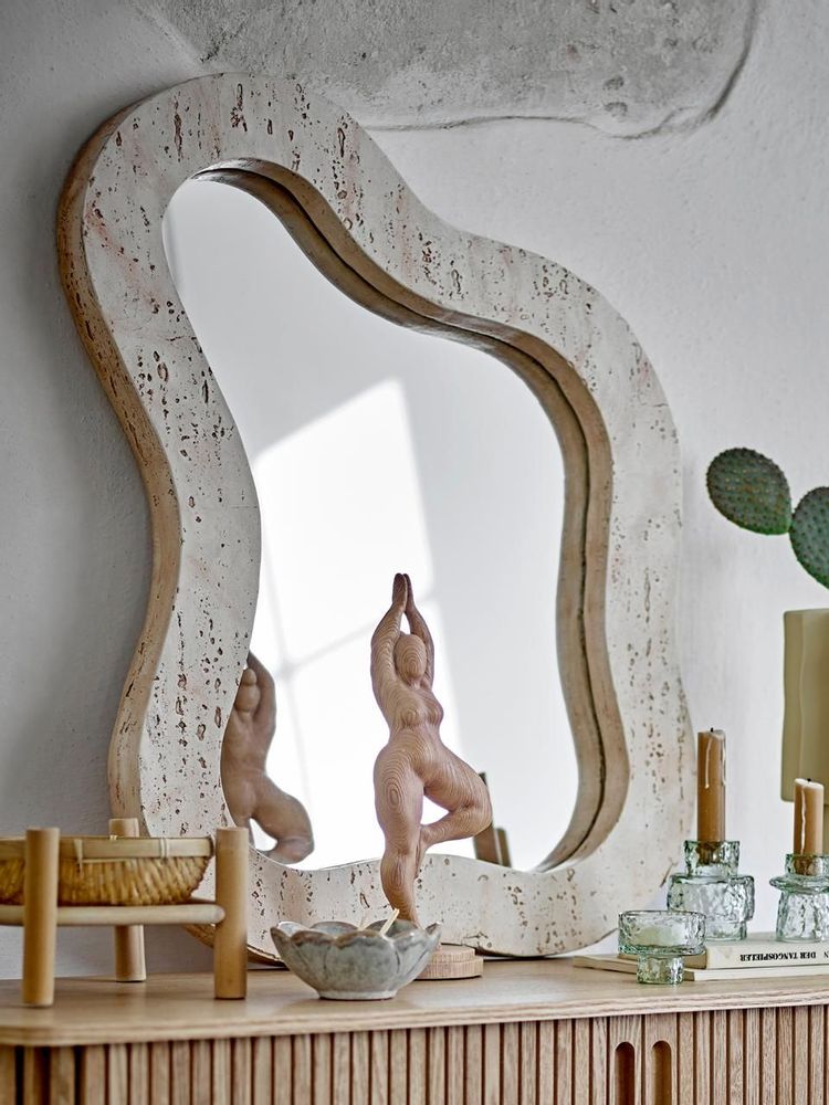 Miroirs - Meg Miroir mural, Nature, Résine - BLOOMINGVILLE MULTIBRAND HOUSE