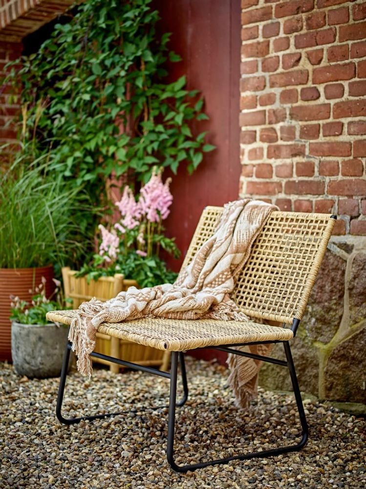 Chaises de jardin - Vallone Chaise de salon, Nature, Polyrattan - BLOOMINGVILLE MULTIBRAND HOUSE