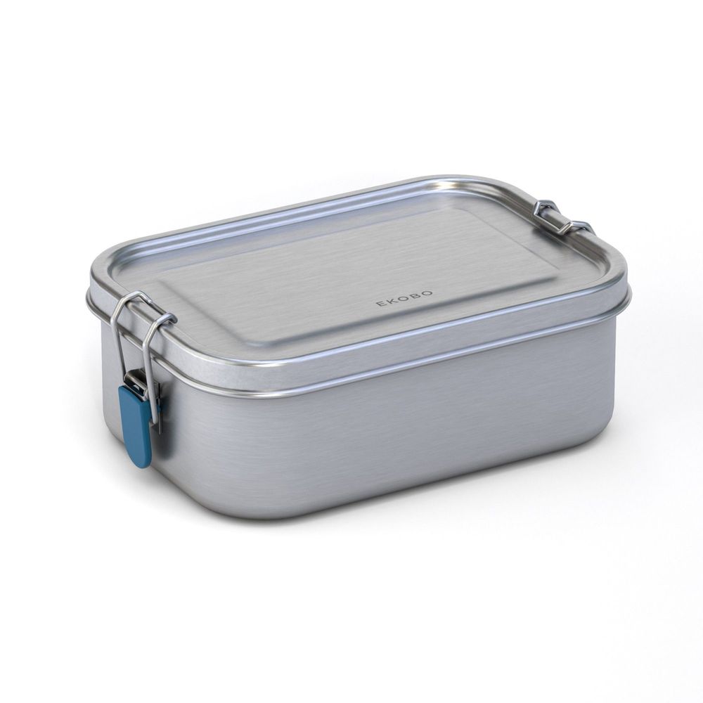Food storage - Stainless Steel Lunch Box with heat safe insert - Blue Abyss - EKOBO