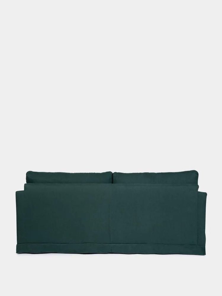 Sofas - Filipe Wood And Linen Green Sofa - HOUSE OF CAPRICORN