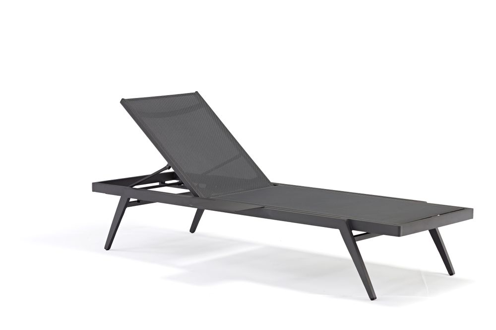 Transats - Bain de soleil DIVA en aluminium gris anthracite - COUTURE JARDIN