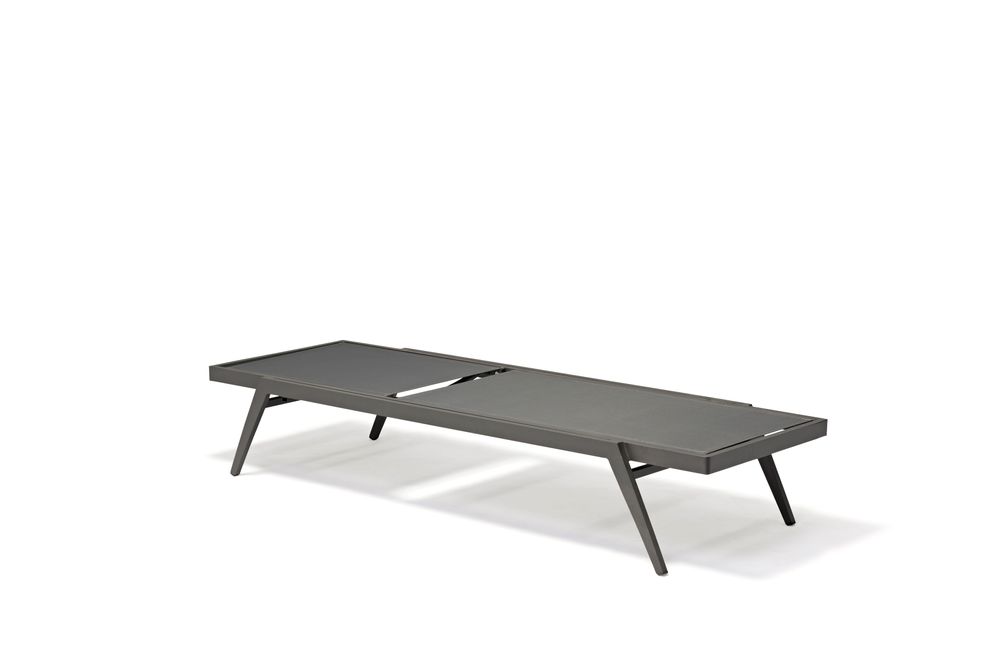 Transats - Bain de soleil DIVA en aluminium gris anthracite - COUTURE JARDIN
