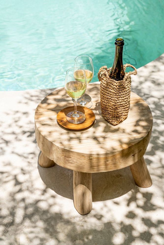 Platter and bowls - The Teak Root Round Plate - XS - BAZAR BIZAR LIVING