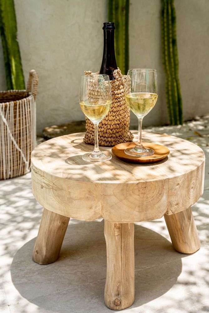 Platter and bowls - The Teak Root Round Plate - XS - BAZAR BIZAR LIVING