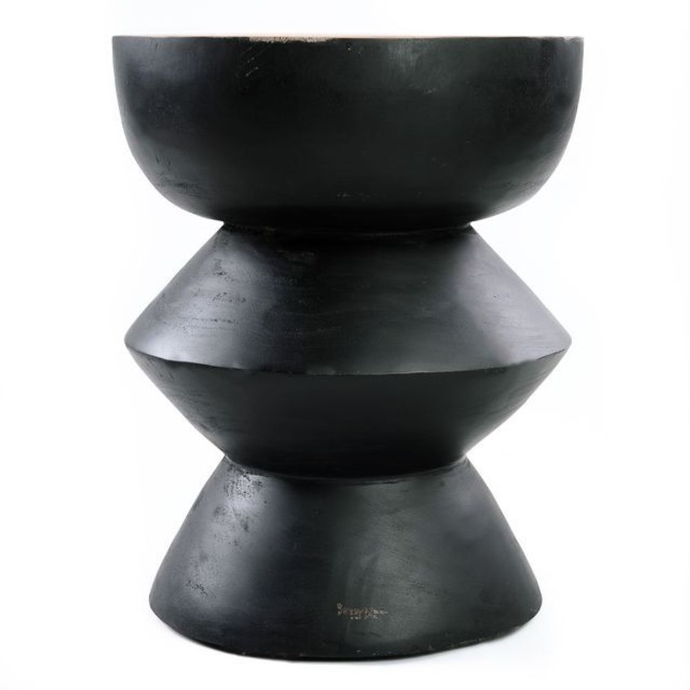 Stools - The Kulun Stool - Black Natural - BAZAR BIZAR LIVING