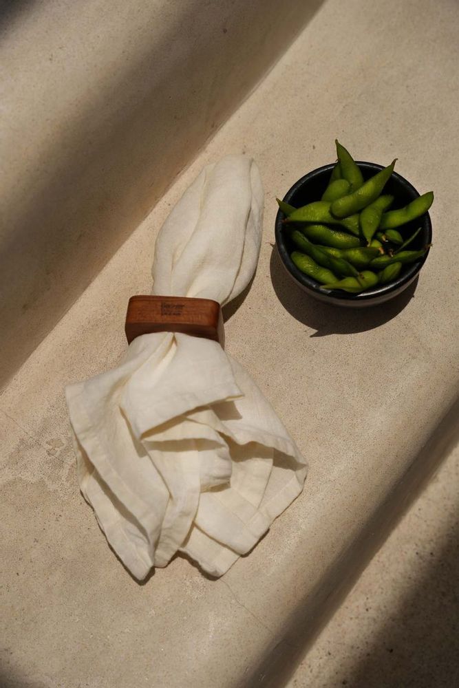 Napkins - The Linen Napkin - White - Set of 4 - BAZAR BIZAR LIVING