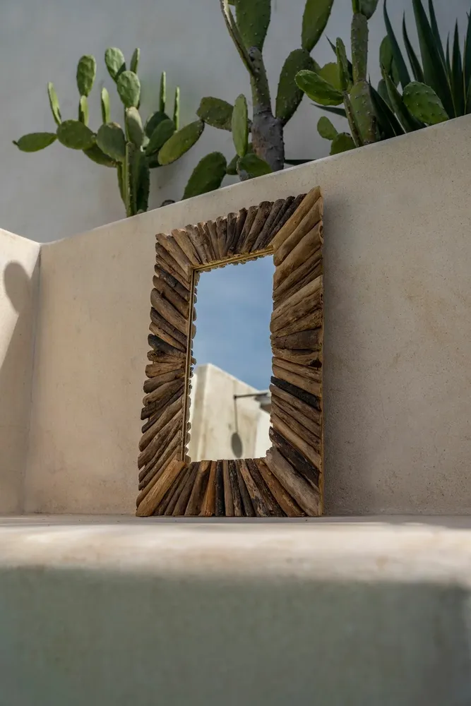 Mirrors - The Driftwood Framed Mirror - Natural - M - BAZAR BIZAR LIVING