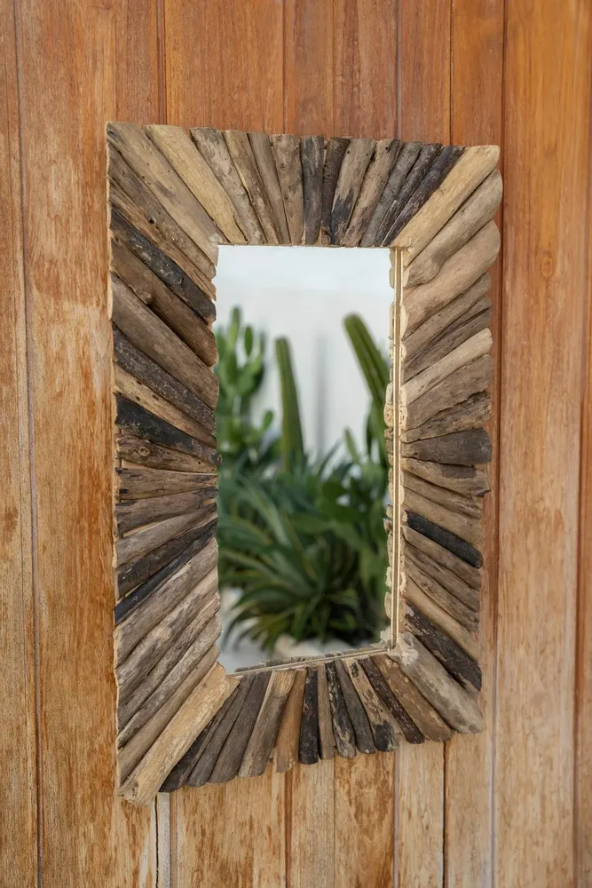 Mirrors - The Driftwood Framed Mirror - Natural - M - BAZAR BIZAR LIVING