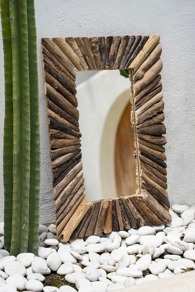 Miroirs - Le Miroir Driftwood Framed - Naturel - M - BAZAR BIZAR LIVING