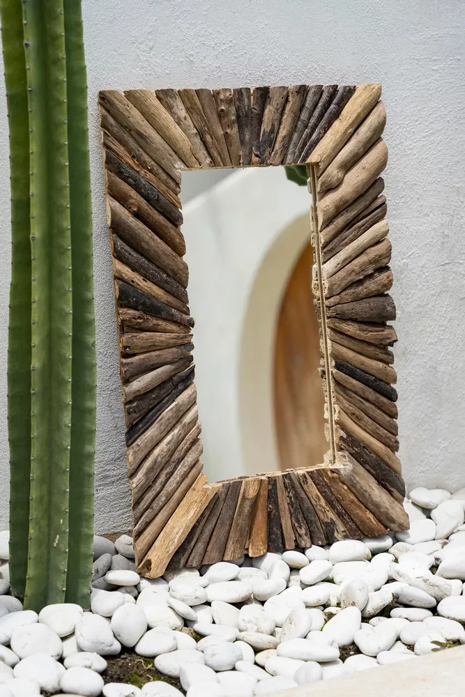 Mirrors - The Driftwood Framed Mirror - Natural - M - BAZAR BIZAR LIVING