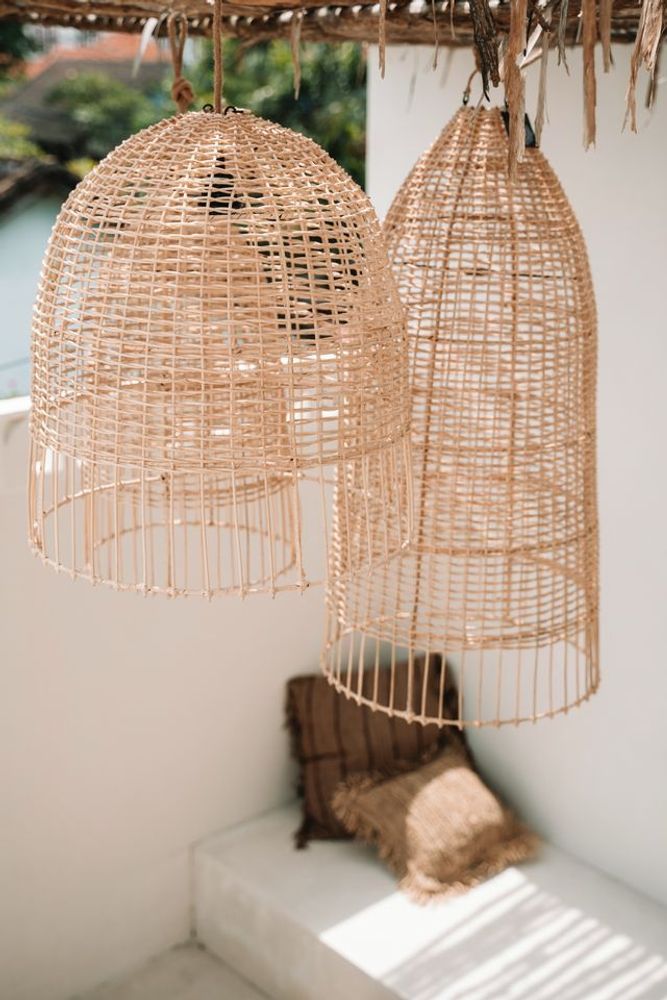 Hanging lights - The Amalfi Pendant - Natural - M - BAZAR BIZAR LIVING
