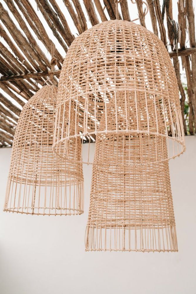 Hanging lights - The Amalfi Pendant - Natural - M - BAZAR BIZAR LIVING
