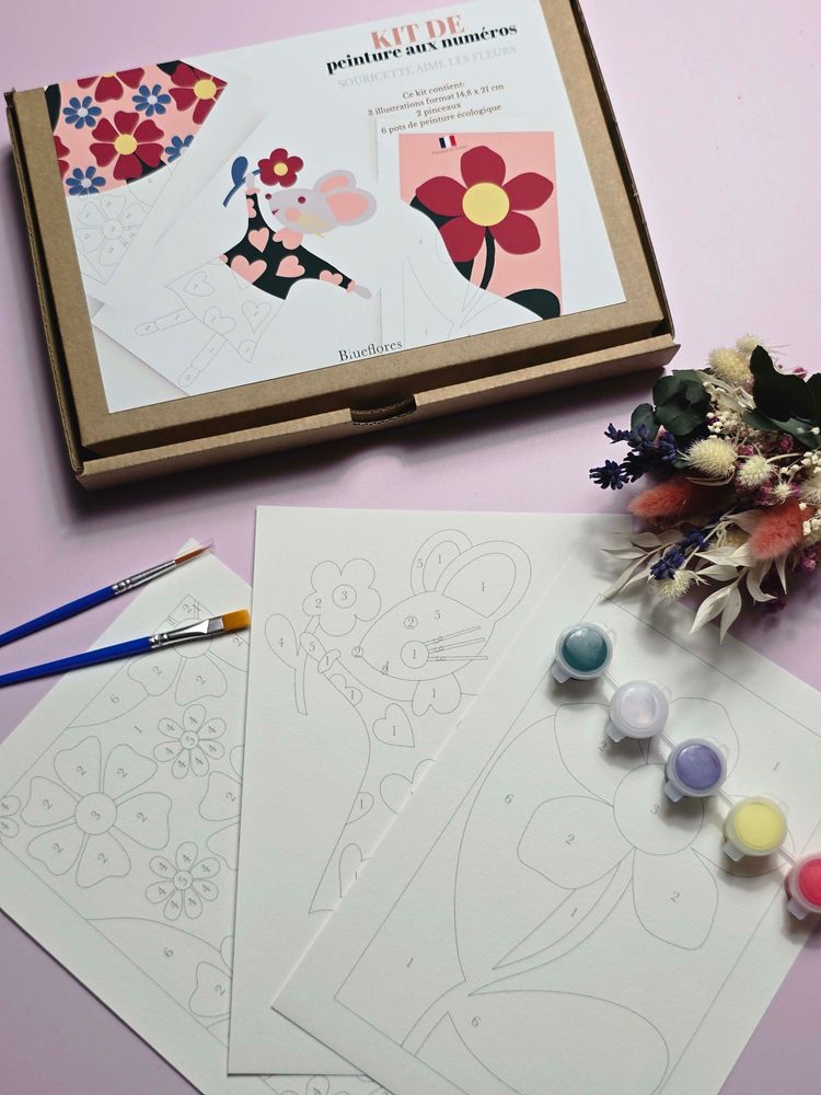 Loisirs créatifs pour enfant - kits de peinture aux numéros - BLUEFLORES