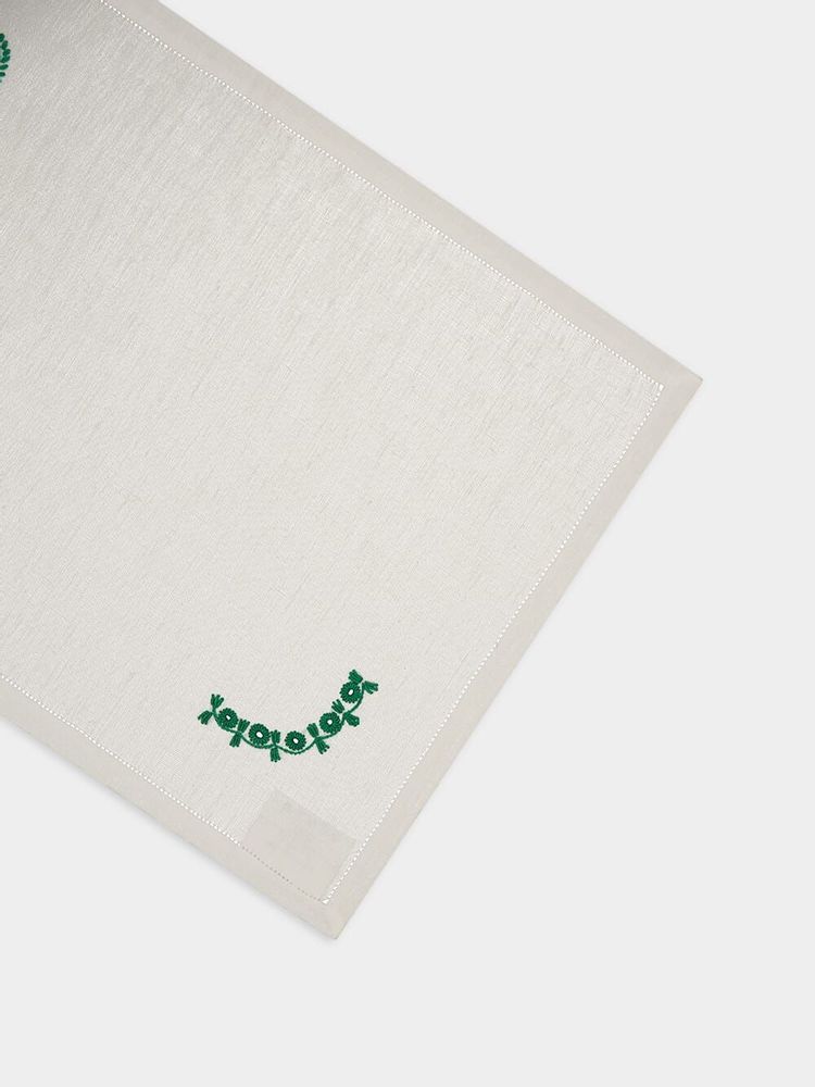 Placemats - Hand Embroidered Teresa Placemat - HOUSE OF CAPRICORN